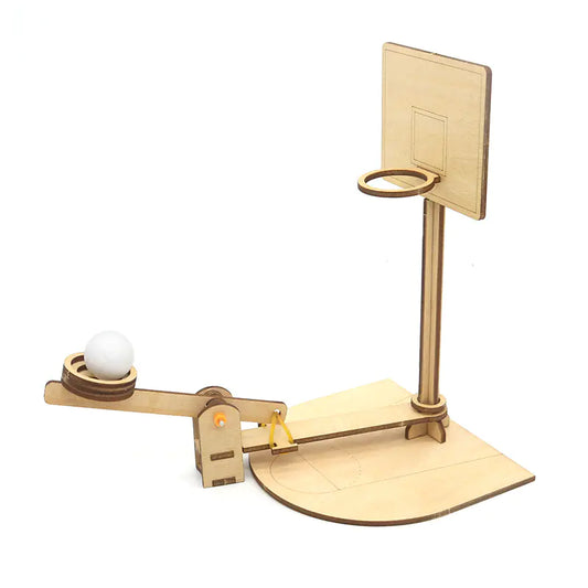 Basketball Games DIY Science Experiment Shooting Lever Educational Toy
