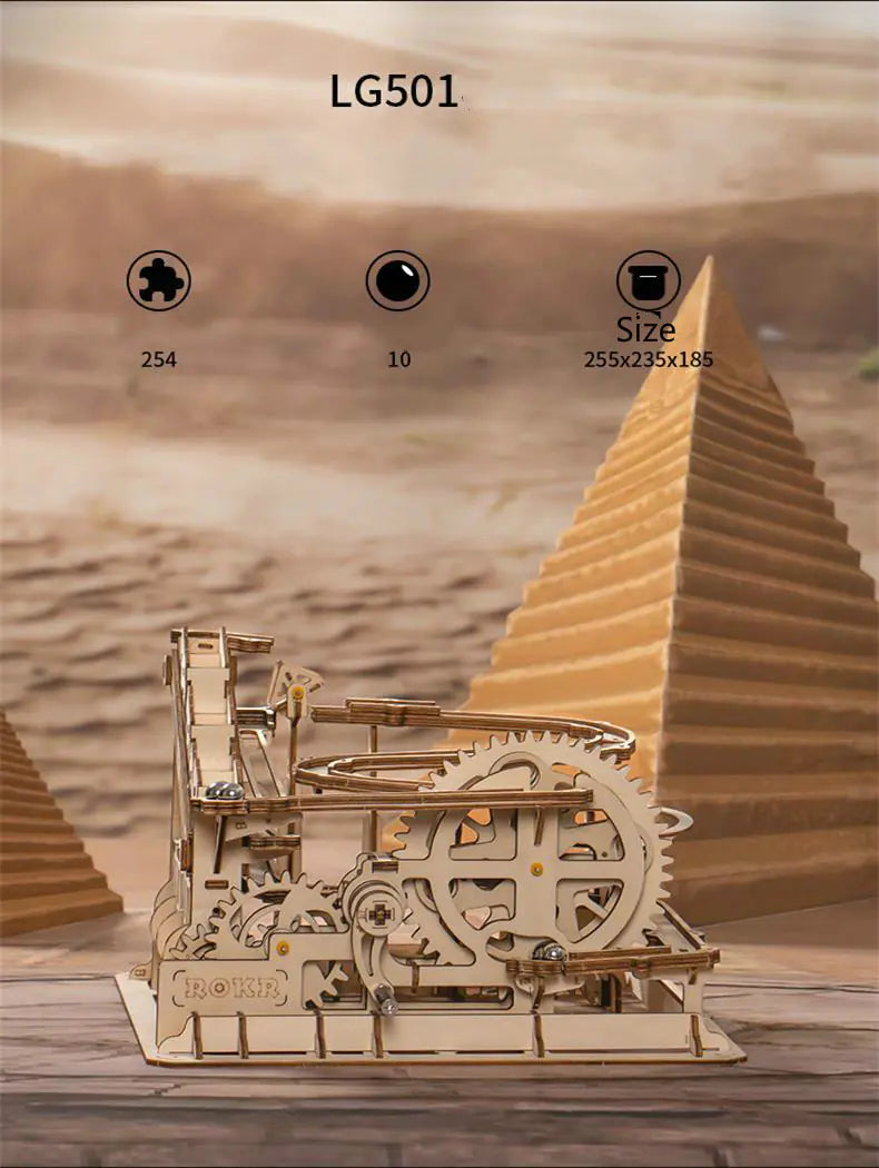 Tower coaster marbel run! 3D Wooden Puzzle Toy - Educational Mechanical Model