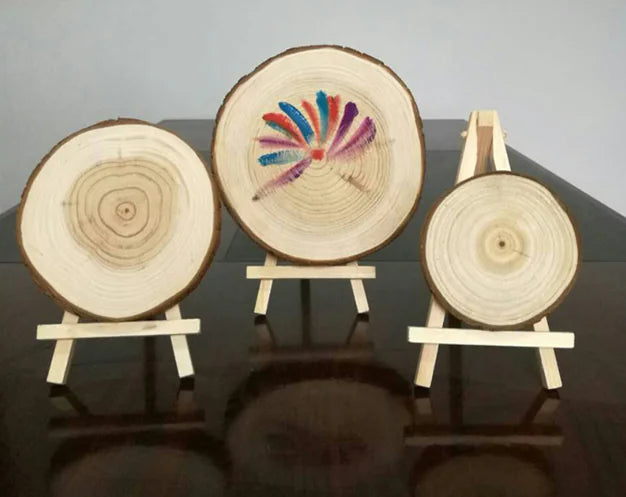 DIY Round Wooden Discs for Painting and Decoration
