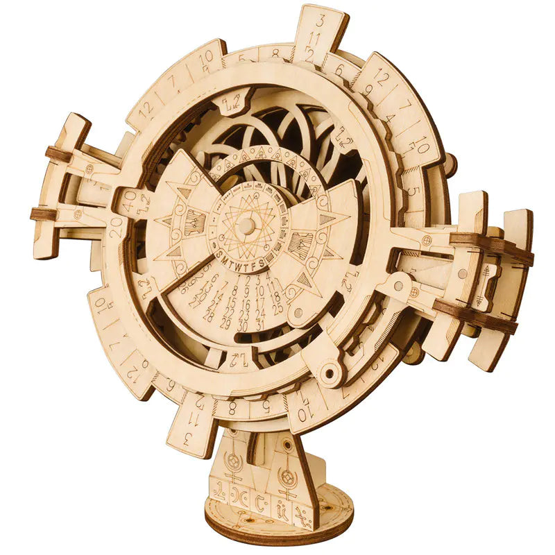 Wooden Mechanical Marbel Race Transmission Model DIY