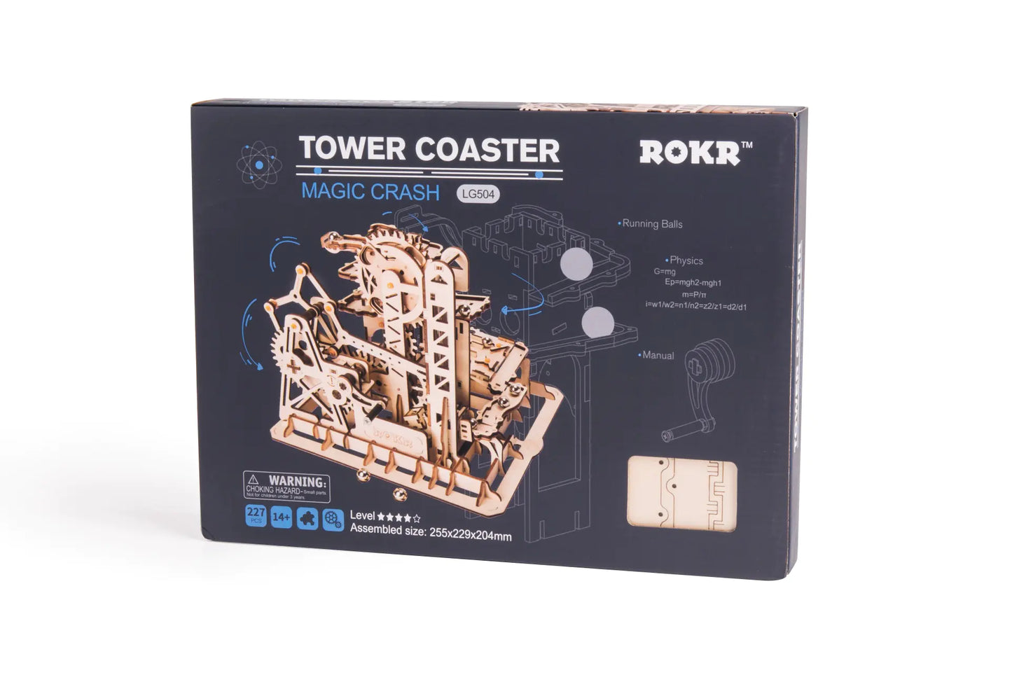 Tower coaster marbel run! 3D Wooden Puzzle Toy - Educational Mechanical Model