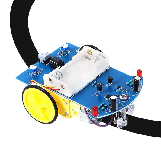 Motor Line Following Robot Car Kit Beginners DIY Smart Car Solder Project Kit for School STEM Education Learning Electronic Toys for 10+ Years Old Boys Girls