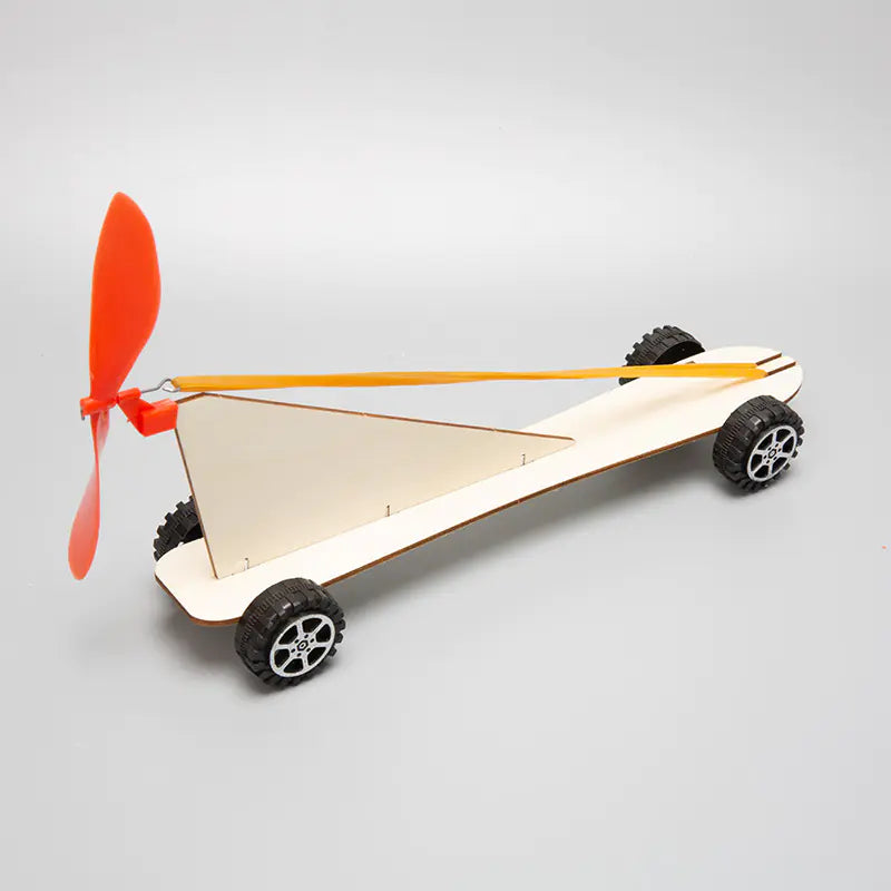 Rubber Band Power Car DIY Science Kit for Kids