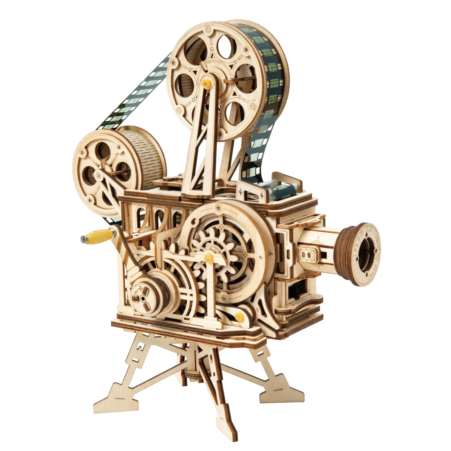 Wooden Mechanical Marbel Race Transmission Model DIY
