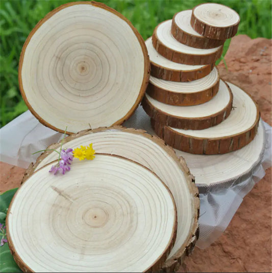 DIY Round Wooden Discs for Painting and Decoration