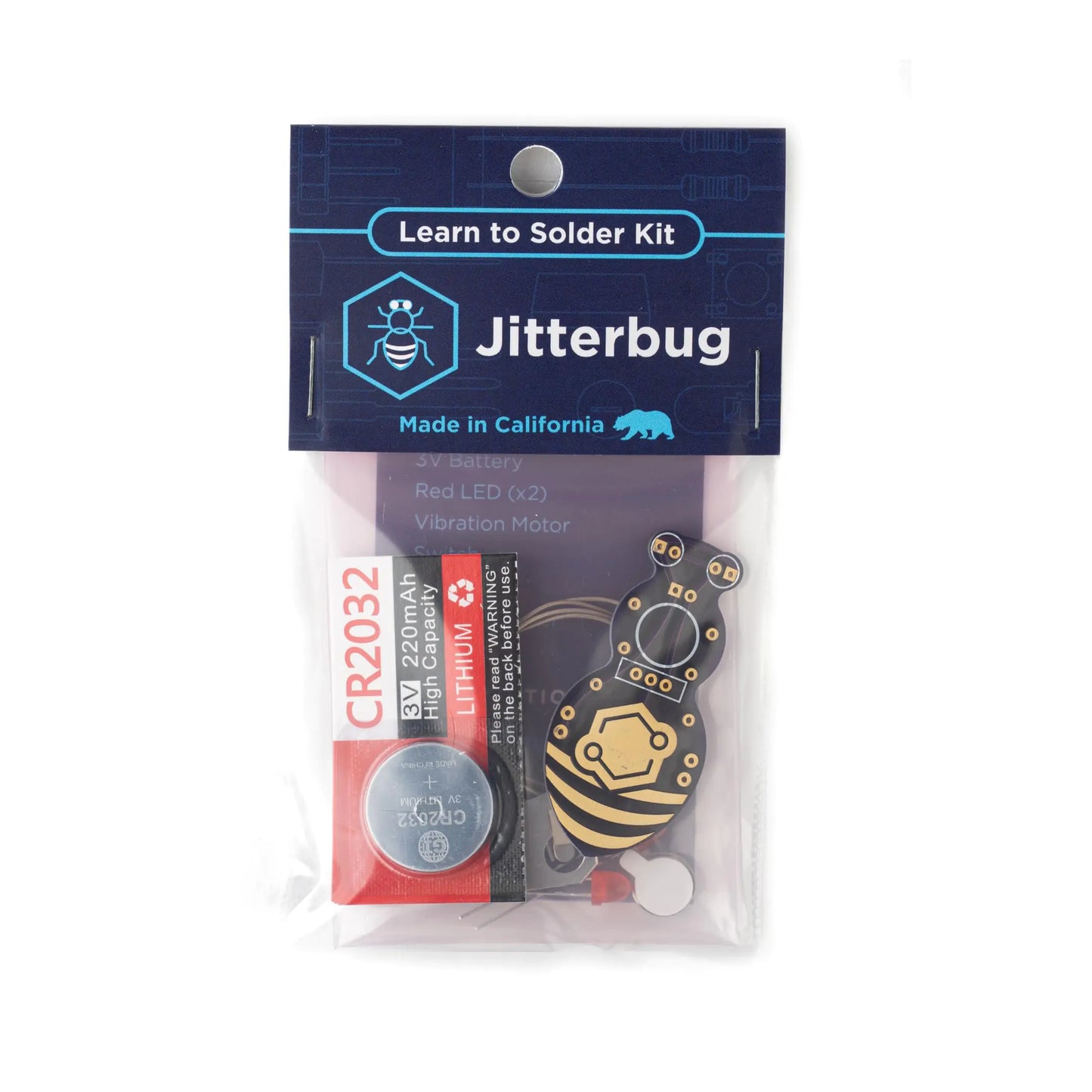 Learn to Solder Kits Jitterbug Soldering Kit | DIY Electronics Projects for Beginners | STEM Practice Science Project | Electronic Vibration Motor Circuit Boards with Battery