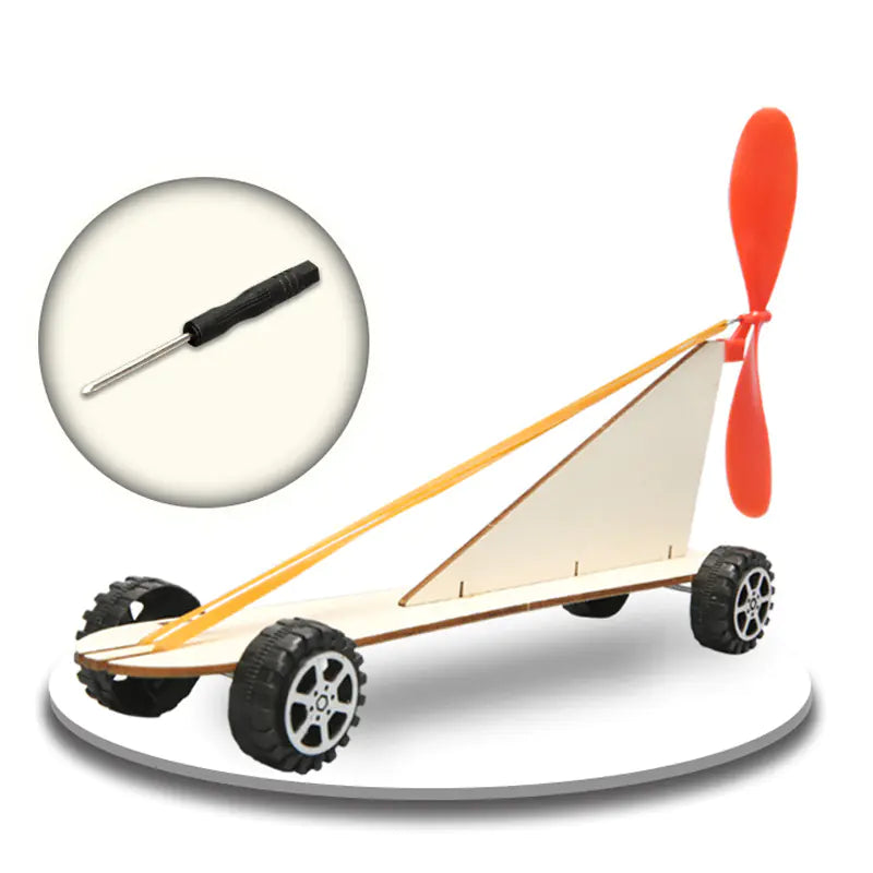 Rubber Band Power Car DIY Science Kit for Kids
